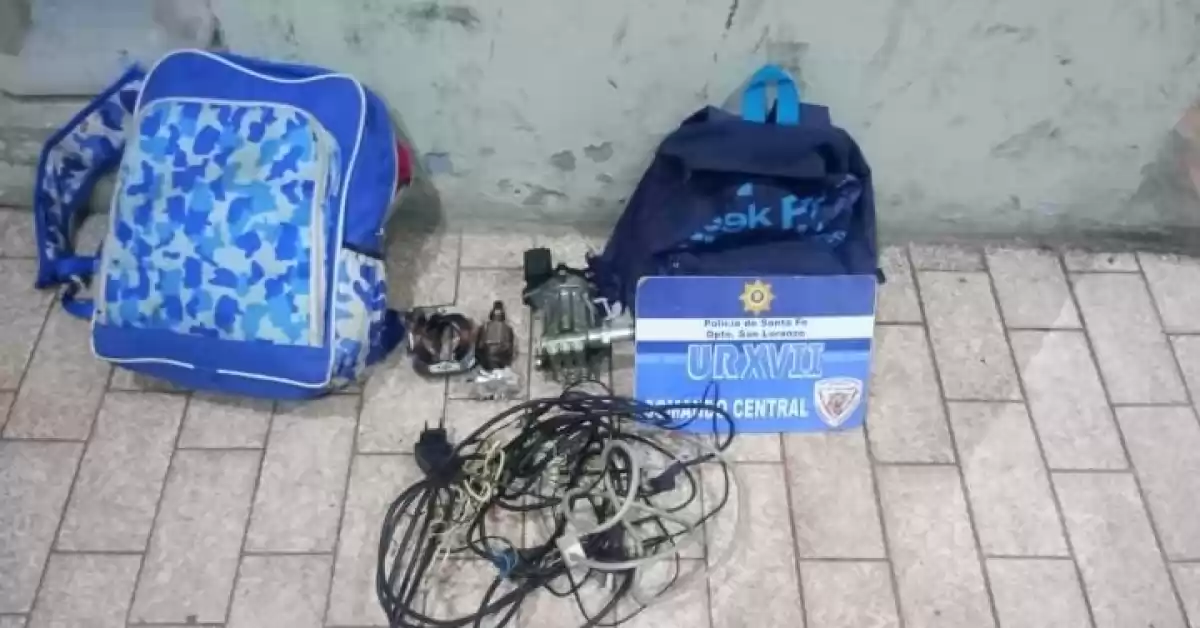 Dos jóvenes demorados por robar cables en San Lorenzo