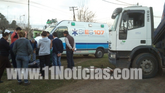 Un camión de la empresa SOIME atropelló a una ciclista