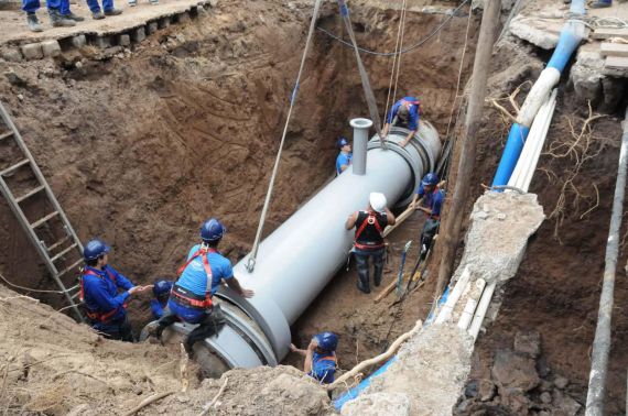 Concluyó la reparación de acueducto averiado en Rosario y hoy se normalizará el servicio