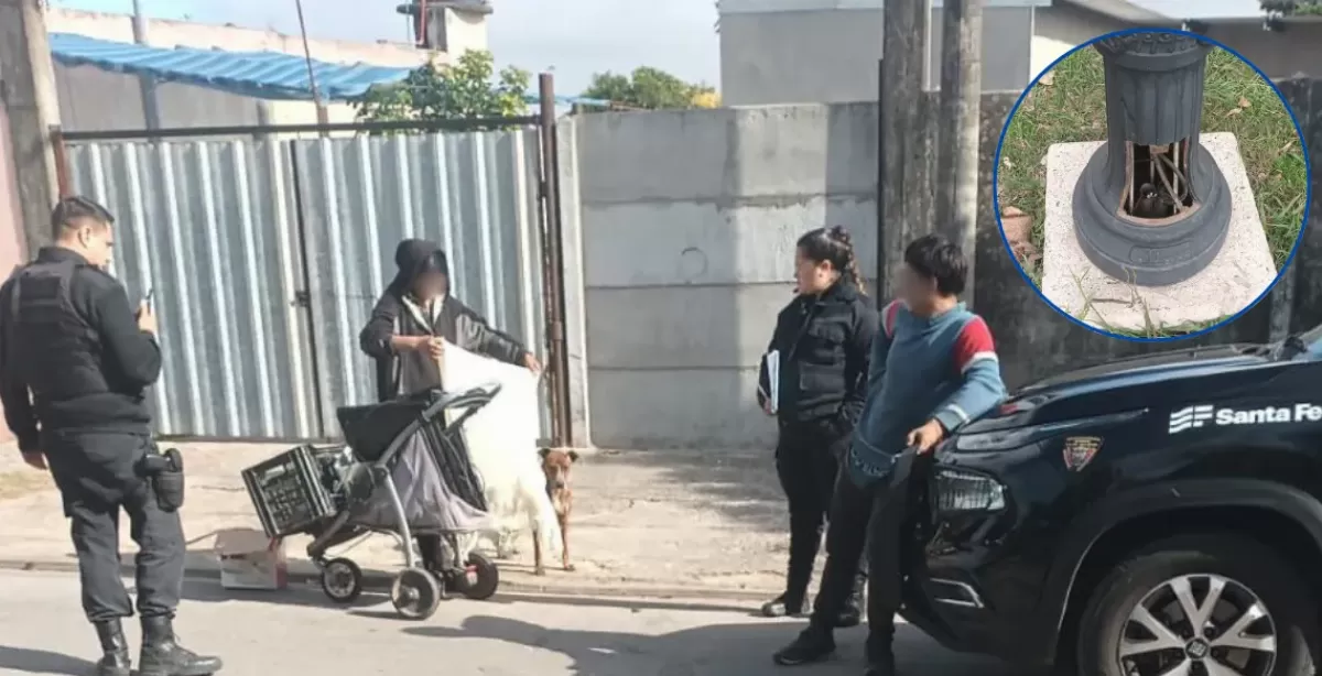 Dos detenidos por robar cables y tapas de alumbrado en una plaza de San Lorenzo  