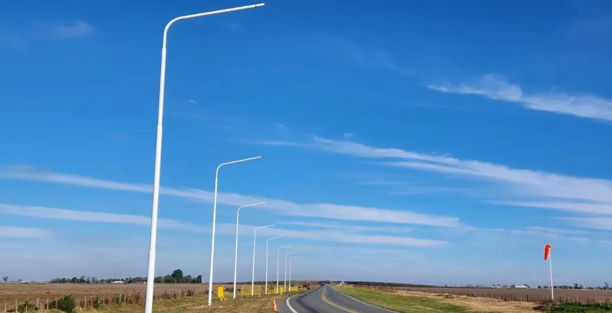 San Jerónimo Sud: comenzó la obra de iluminación de la bajada de la autopista