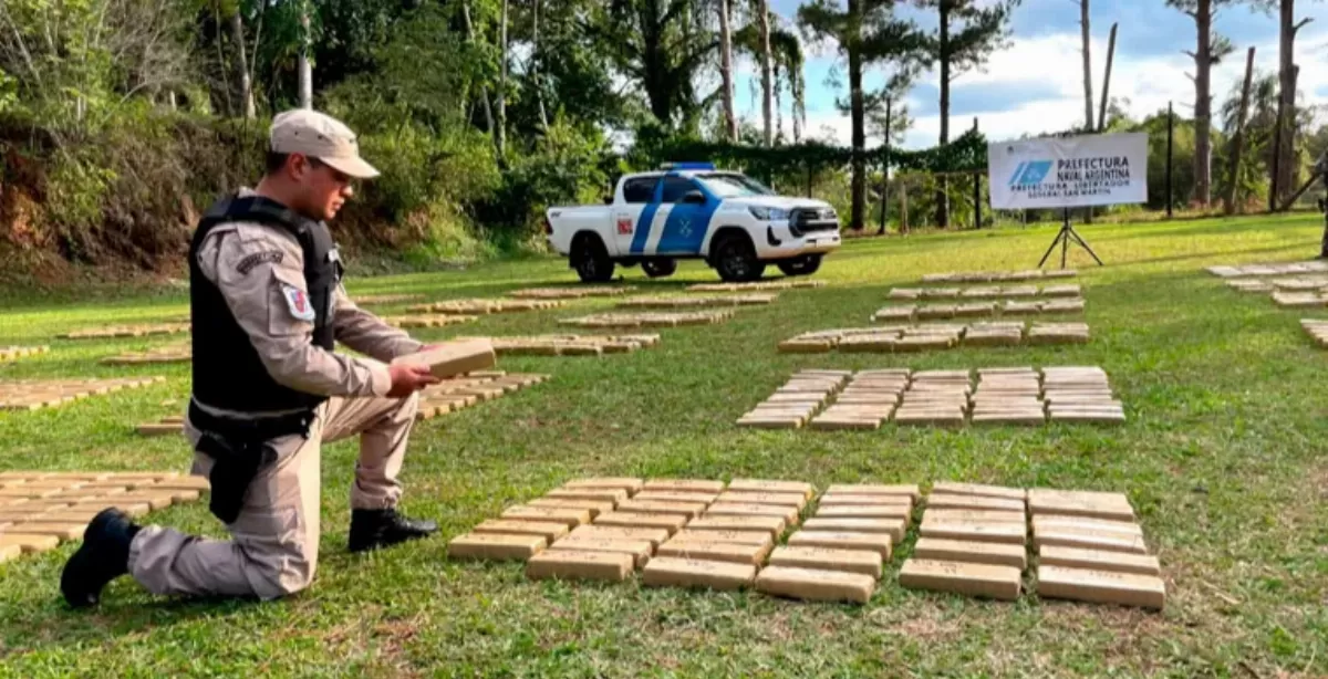 La Prefectura incautó un cargamento de 1780 kilos de droga en Misiones