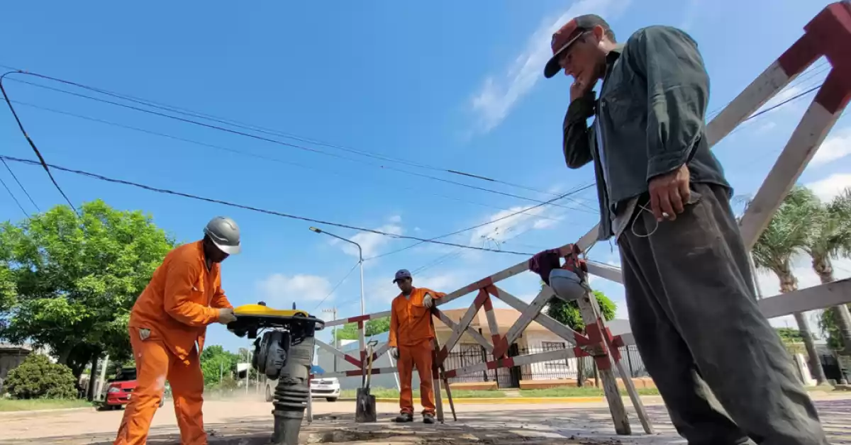 San Lorenzo: Finalizó una nueva etapa de la obra de cloacas en la zona norte