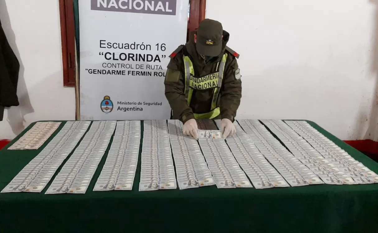Incautan 39.700 dólares sin aval legal en control de ruta en Formosa