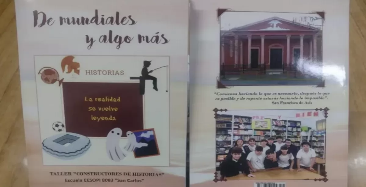 Alumnos de la Escuela San Carlos publicaron un libro con historias inspiradas en el Mundial 2022