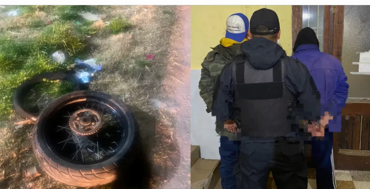 Dos hombres fueron detenidos por transportar una rueda de moto de dudosa procedencia en Beltrán 