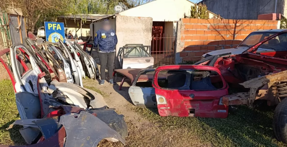 Operativo federal desbarató cinco desarmaderos clandestinos en Entre Ríos y dos personas quedaron detenidas