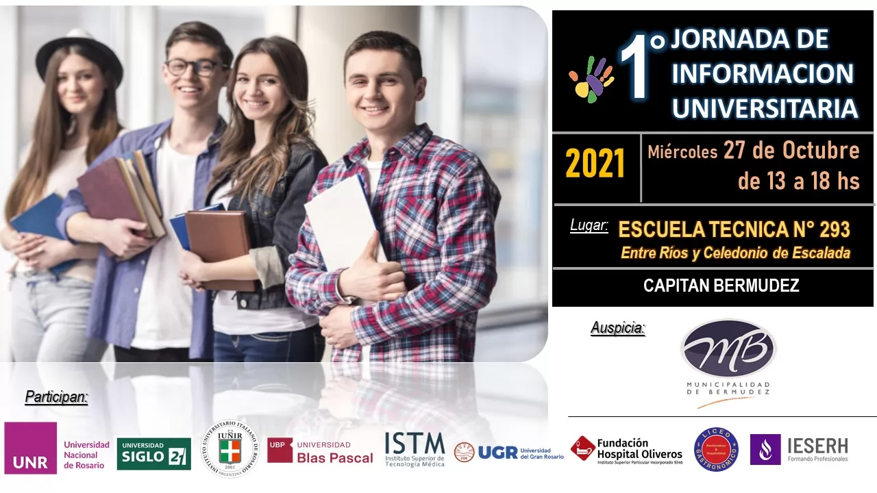 Realizarán una “Jornada de información universitaria” en Capitán Bermúdez 