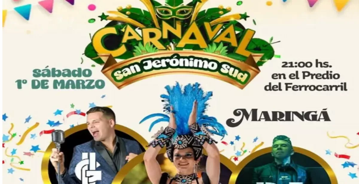 San Jerónimo Sud se prepara para una noche a puro carnaval