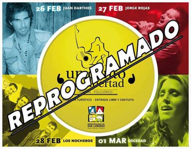 Por la lluvia, reprograman el Festival Un Canto a la Libertad