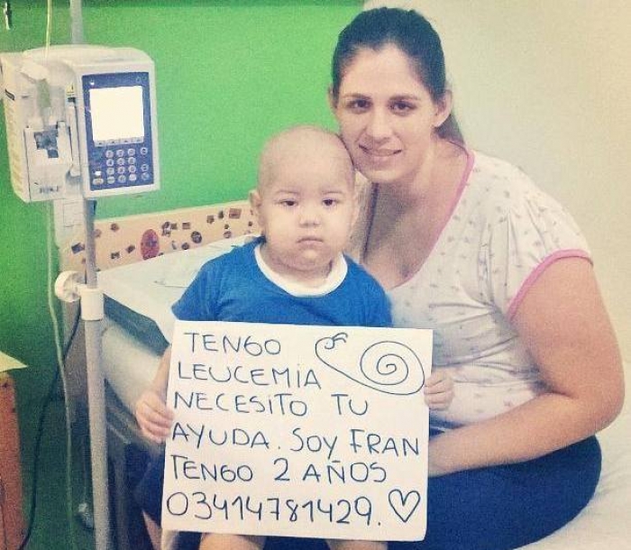 Todos por Fran, un niño de 2 años que padece Leucemia