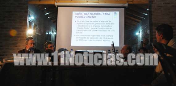 Andino: Apertura del Libro de Registro de Oposición para la obra de Gas Natural