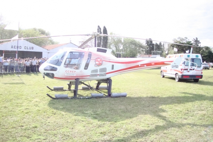 El Helicoptero del CCREP participó del festival aeronáutico “Rafaela Vuela”