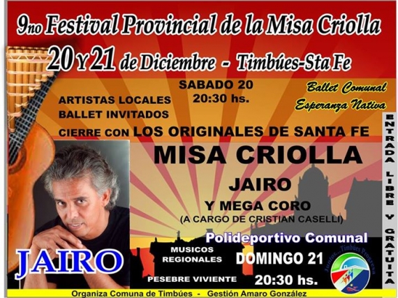 Noveno Festival Provincial de la Misa Criolla en Timbúes