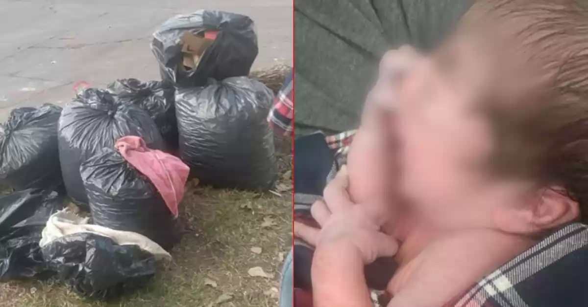 Encontraron a una beba recién nacida dentro de una bolsa de basura en Morón