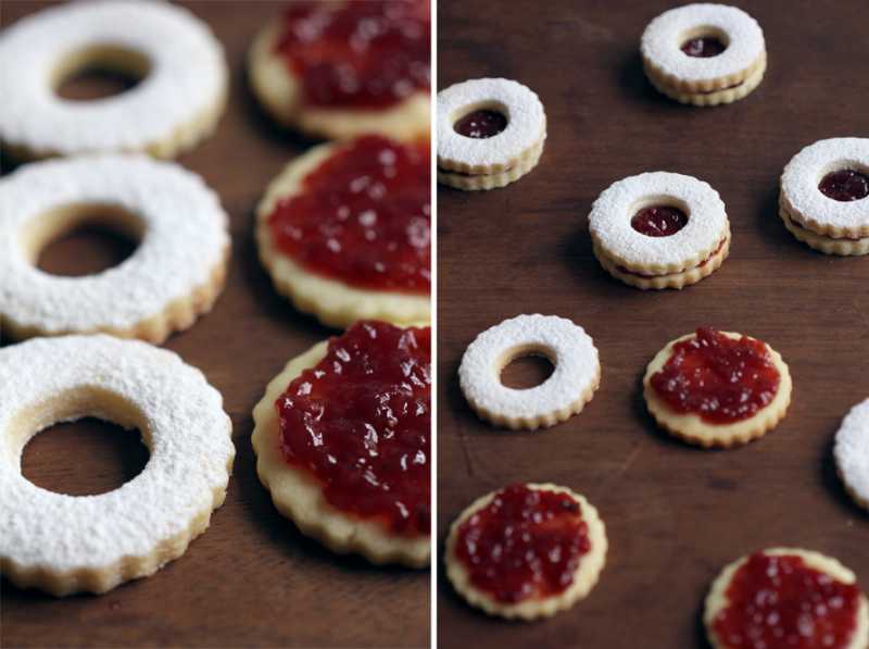 Galletitas rellenas de mermelada