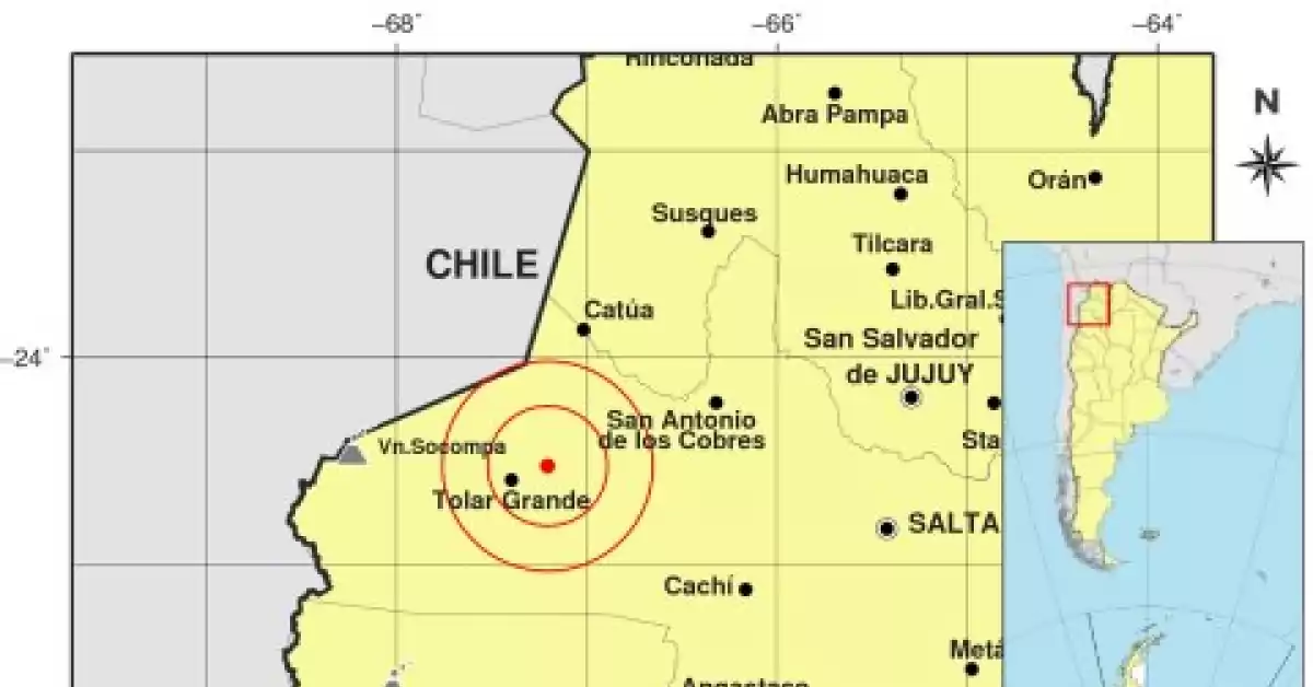 Se registró un sismo de 4,6 grados que sacudió a Salta y Tucumán
