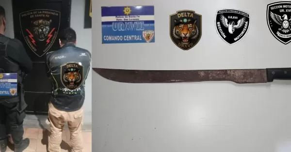 Amenazaba a los vecinos con un machete, lastimó a un policía y fue detenido en San Lorenzo  