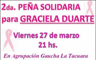 Nueva Peña Solidaria para Graciela Duarte