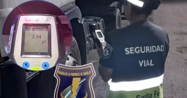 Un camionero fue detenido en Ricardone con 2,14 de alcohol en sangre 