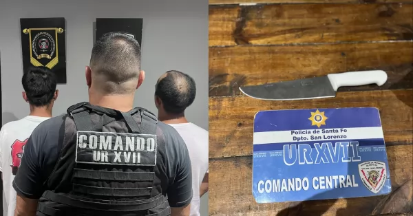 San Lorenzo: detuvieron a dos hombres tras amenazas con cuchillo a una mujer