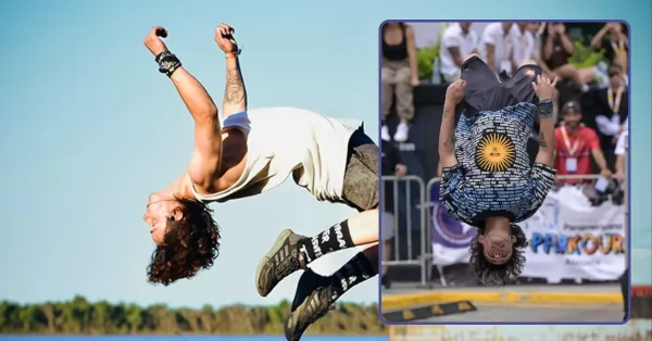 Un rosarino se ubicó entre los mejores 10 en el Panamericano de parkour 2024