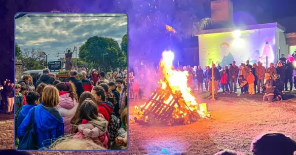 Ricardone festejó San Juan Bautista con su tradicional fogata