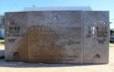 Vandalizan futuro monumento que homenajea a Sargento Cabral en San Lorenzo