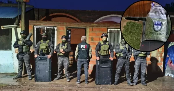 Amenazas y drogas: dos detenidos tras allanamientos en San Lorenzo y Granadero Baigorria