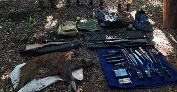 Detuvieron a cazadores furtivos en el Parque Nacional El Palmar: secuestraron peces y un jabalí