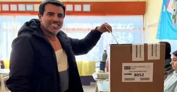 Capitán Bermúdez: Leandro Aguiar votó con un pedido a la ciudadanía para que se acerque a las urnas