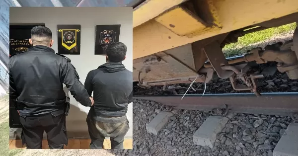 Puerto San Martín: detuvieron a un hombre por intentar boquillear un vagón de tren