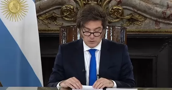 Milei anunció en cadena nacional una ley para prohibir por ley la emisión monetaria