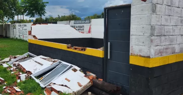 Otra vez, un derrumbe en Santa Catalina tras la fuerte tormenta 