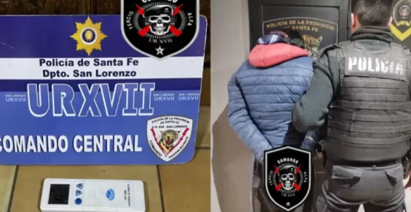 Un joven fue detenido tras robar barreteando una barbería en San Lorenzo