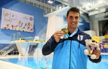 Grabich alcanzó el oro en los 100 metros libres de natación