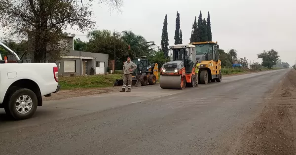Vialidad Nacional continúa con arreglos en la ruta 11 a la altura de Puerto San Martín 