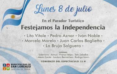 San Lorenzo celebrará la independencia con espectáculos musicales de lujo