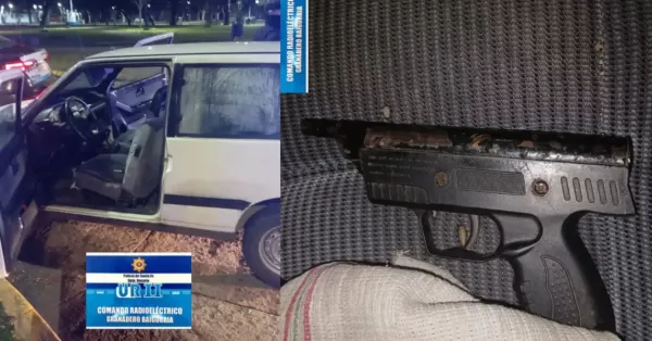 Robo de un auto, persecución y un detenido con un arma en Granadero Baigorria
