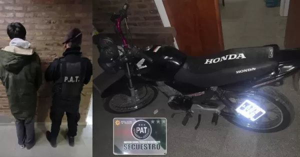 Adolescente circulaba en moto, huyó de la policía y fue detenido en Puerto San Martín tras una persecución 
