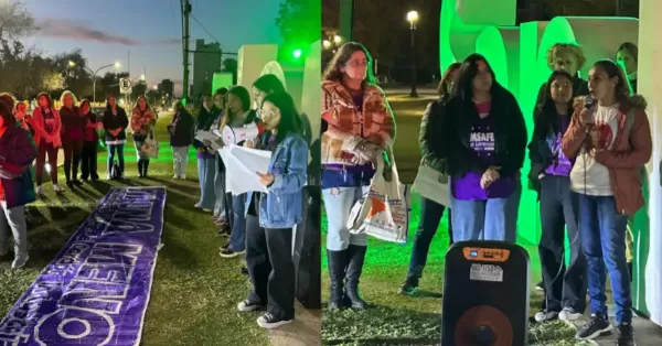 Décimo aniversario del Ni una Menos: con un sencillo acto rindieron homenaje a las víctimas de femicidios en San Lorenzo