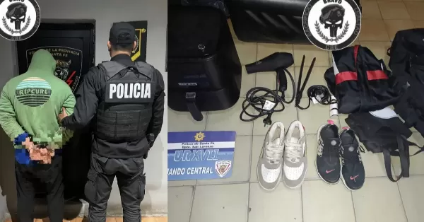 Robó en un domicilio de San Lorenzo y fue detenido a las pocas cuadras 