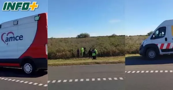 Oliveros: se le salió la rueda del auto en la Autopista, volcó y resultó herida