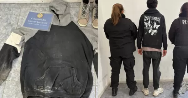 Por la ropa observada en las cámaras de seguridad detuvieron a dos jóvenes por escruches en San Lorenzo