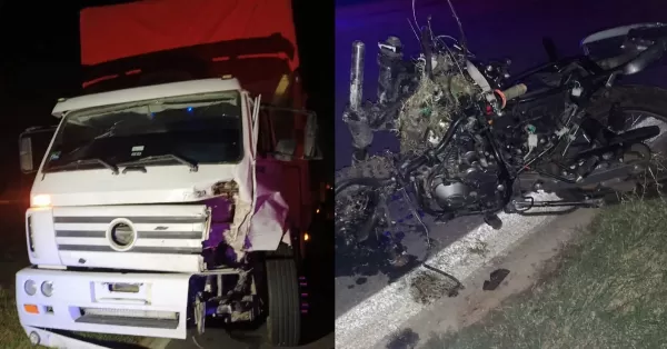 Accidente fatal en Ibarlucea: un motociclista murió tras chocar con un camión en Ruta 34  