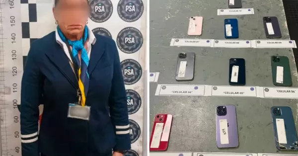 Detienen a azafata en Ezeiza por contrabando de oro, joyas y celulares de alta gama