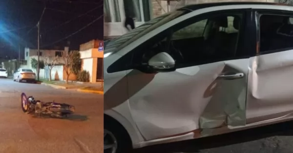 Dos adolescentes iban en moto, chocaron con un auto y resultaron lesionados en San Lorenzo