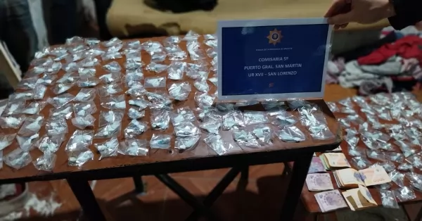 Dos mujeres detenidas y secuestro de drogas tras un allanamiento en Puerto General San Martín 