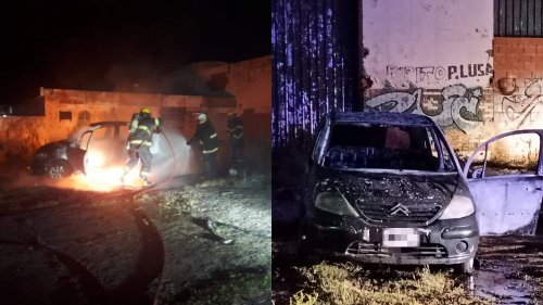 Bermúdez: Se incendió un auto que estaba abandonado hacía varios días