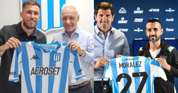 Jonathan Gómez y Maxí Moralez firmaron con Racing